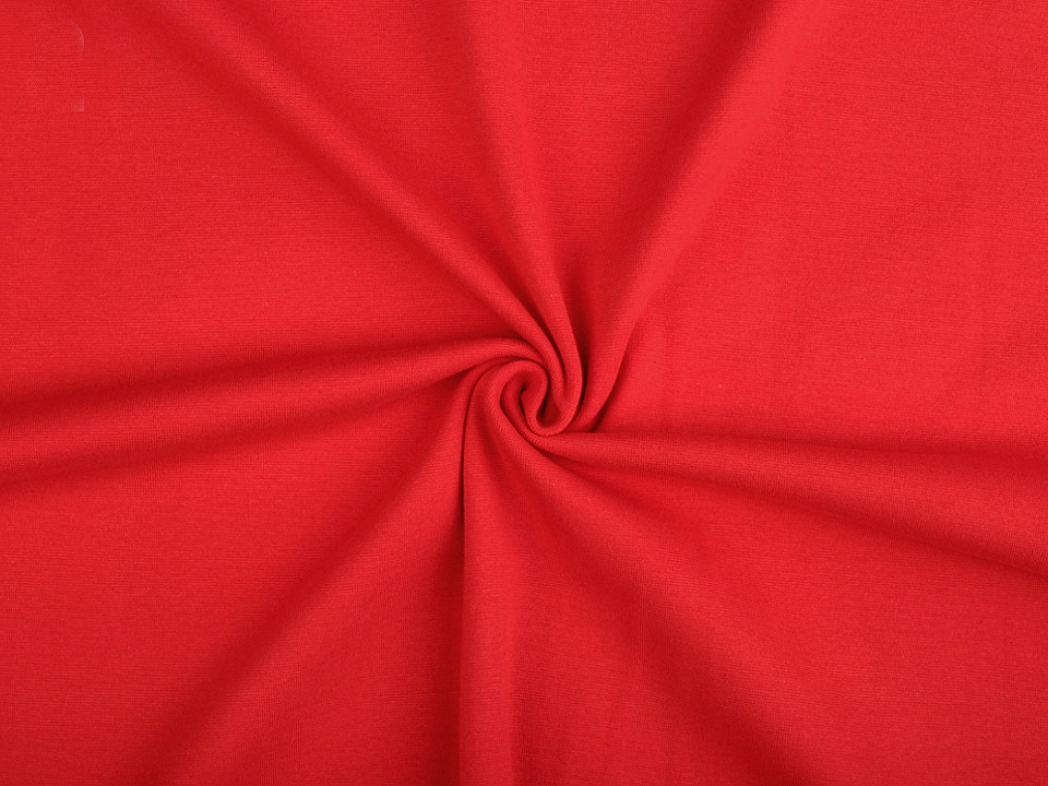 Elastic cotton fabric smooth / jersey knit, tubular - Creamy light (1 Meter)