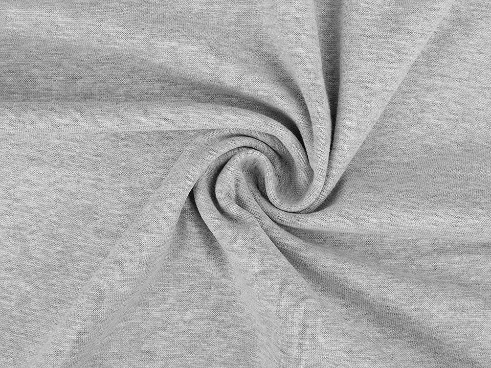 Elastic cotton fabric smooth / jersey knit, tubular - Creamy light (1 Meter)