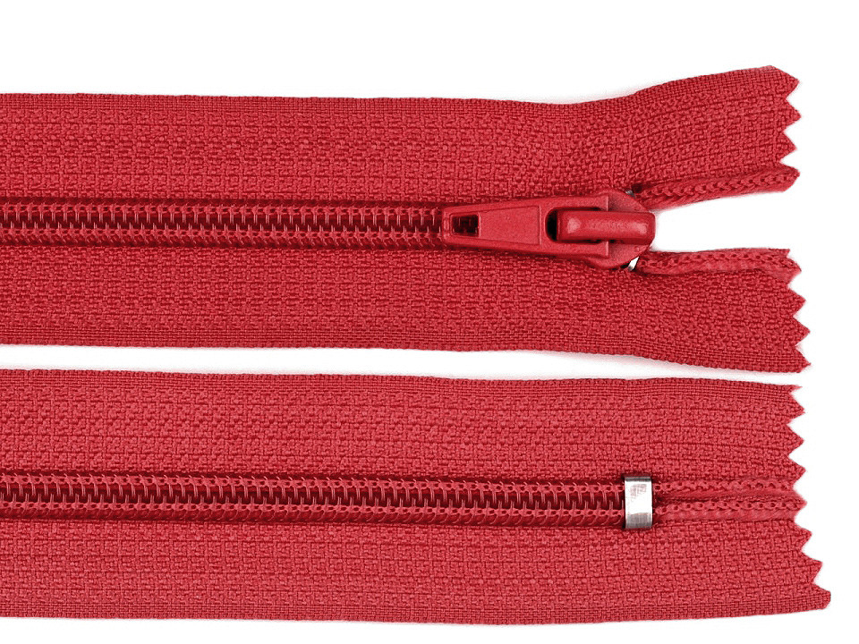 Nylon zipper, no 5, closed-end 18cm pol - Red (1 Piece)