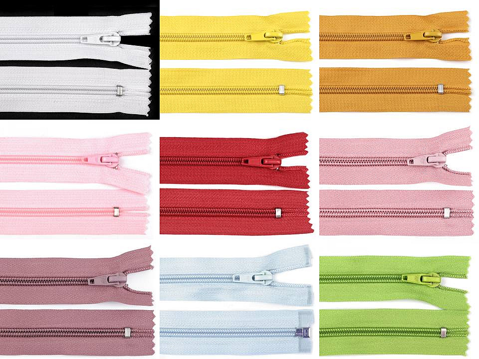 Nylon zipper, no 5, closed-end 18cm pol - Red (1 Piece)