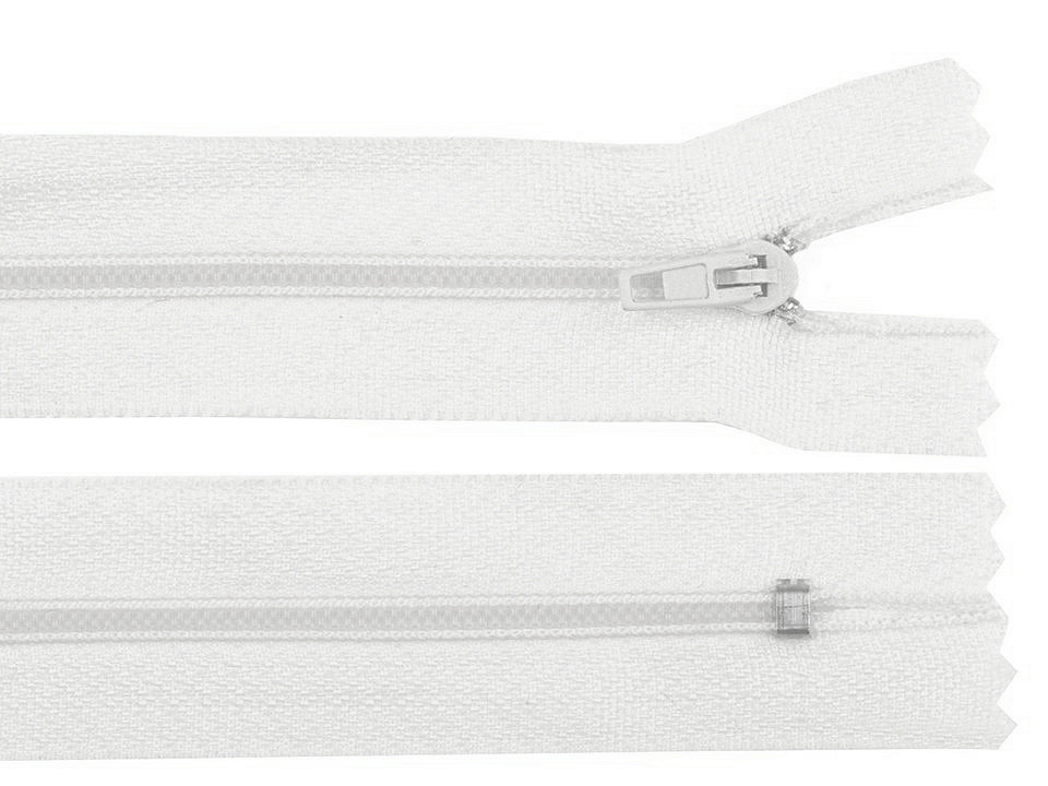 Nylon zipper, no 3, length 40 cm pinlock - Off white (1 Piece)