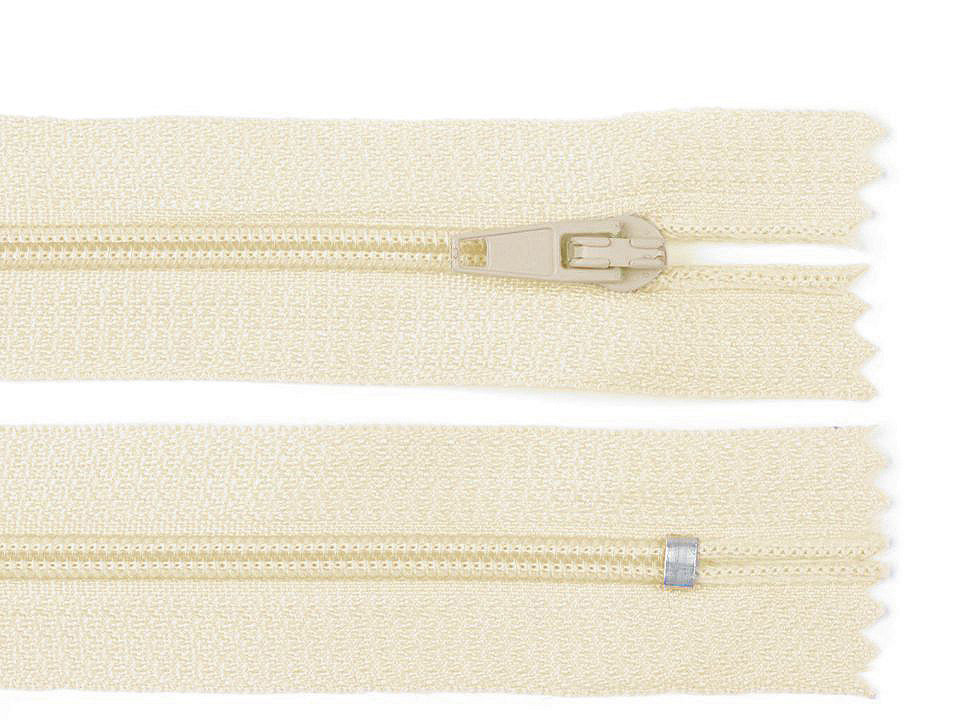 Nylon zipper no 3, length 20 cm autolock - Taupe (1 Piece)