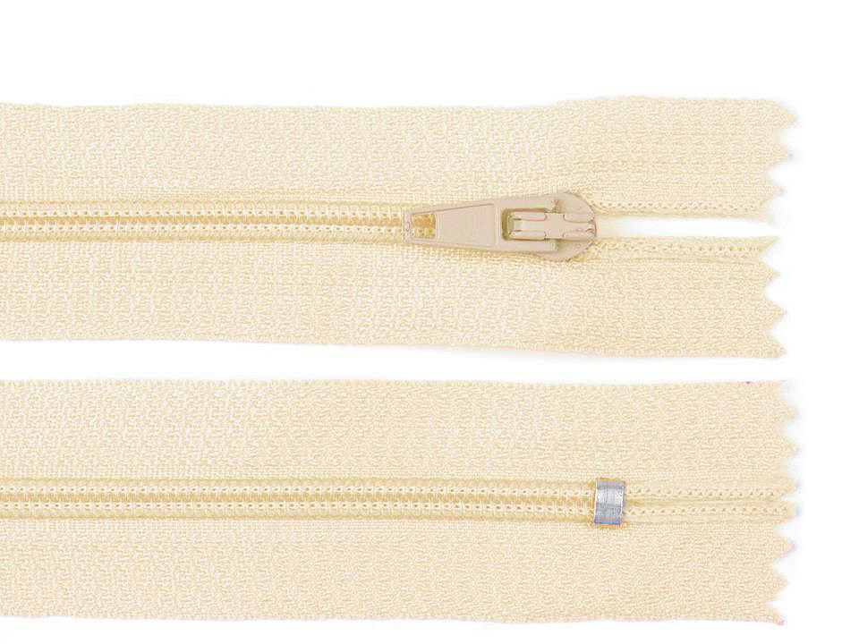 Nylon zipper no 3, length 20 cm autolock - Taupe (1 Piece)