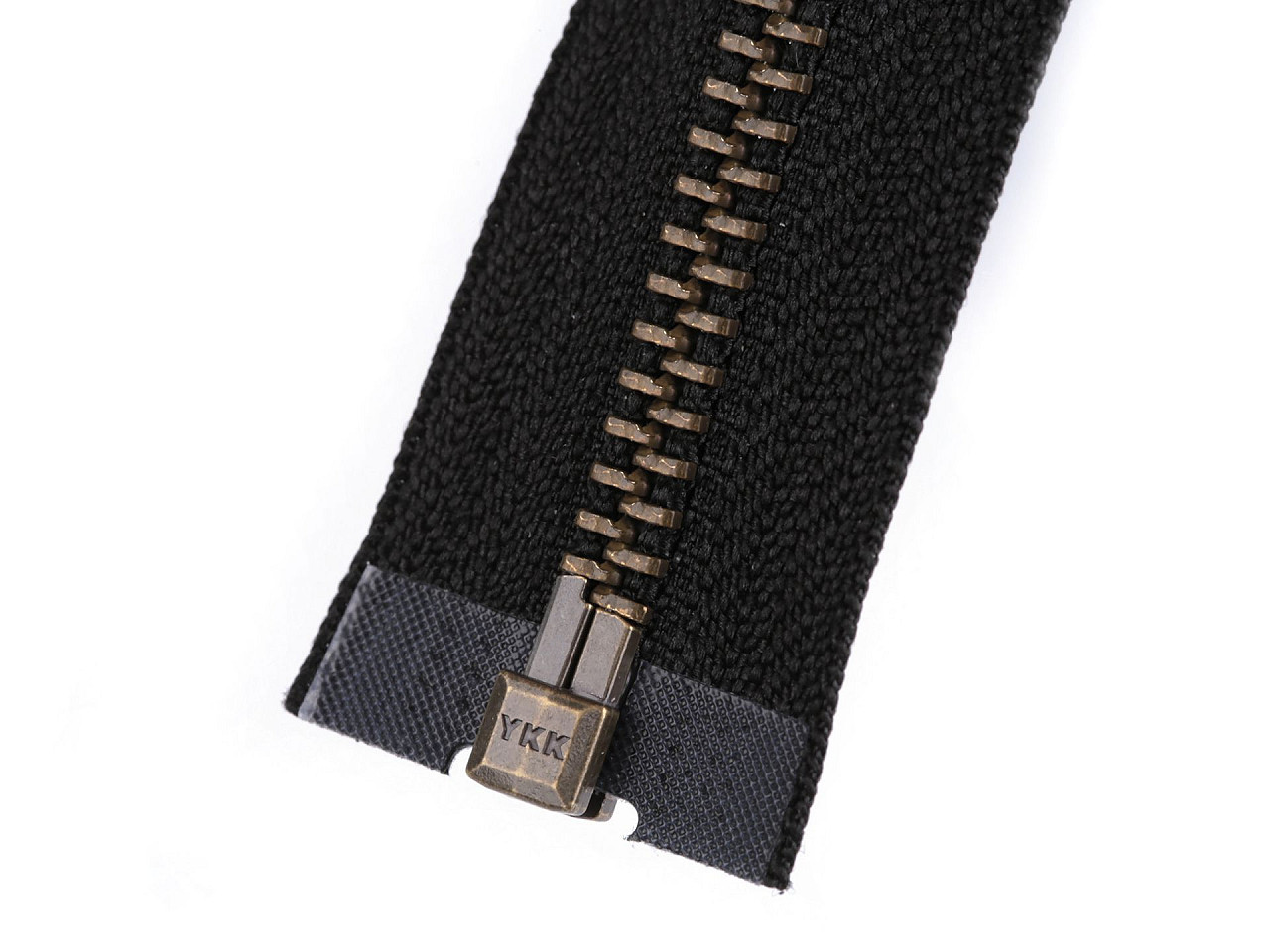 Antique brass zipper ykk no 5, length 70 cm, jacket - Black (1 Piece)
