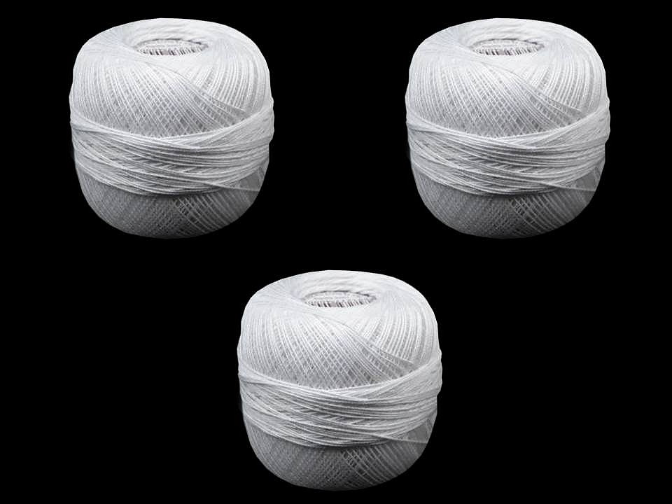 Cotton yarn kordonet 10; 15; 30; 50; 60; 80 - White (10 Pieces)