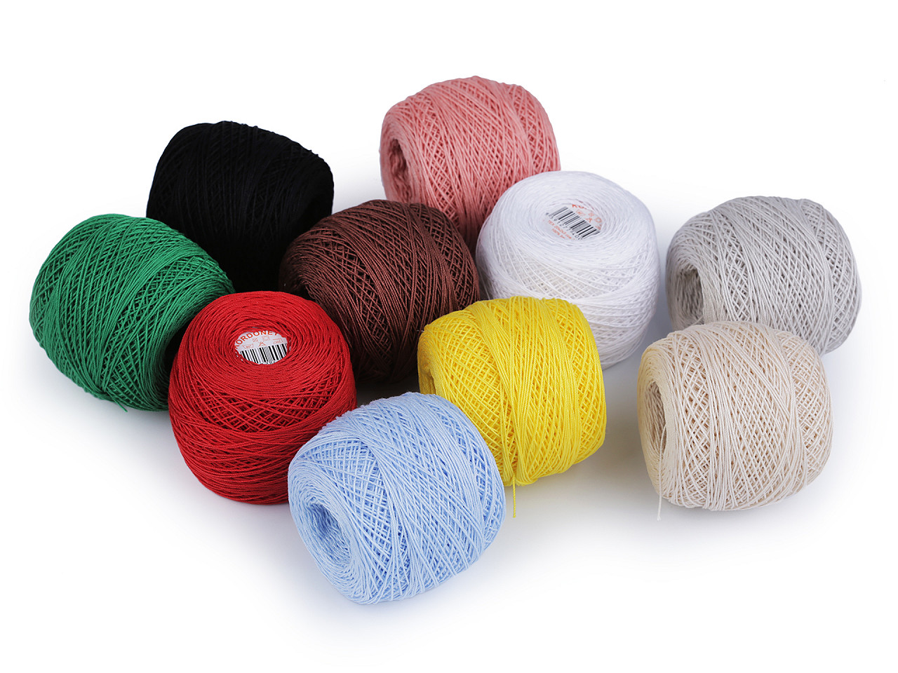 Cotton yarn kordonet 10; 15; 30; 50; 60; 80 - White (10 Pieces)