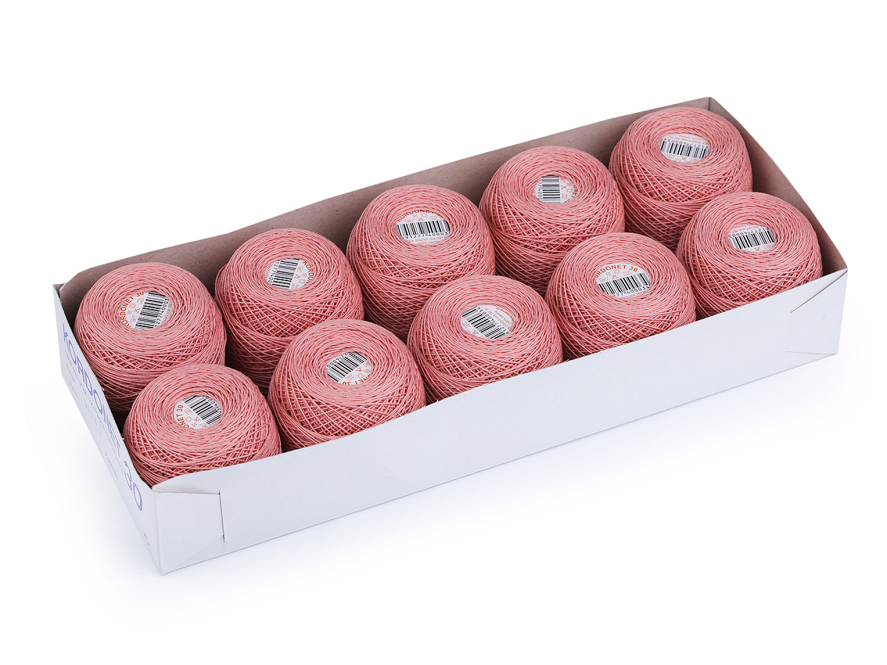 Cotton yarn kordonet 10; 15; 30; 50; 60; 80 - White (10 Pieces)