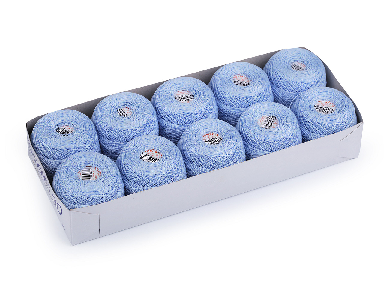 Cotton yarn kordonet 10; 15; 30; 50; 60; 80 - White (10 Pieces)