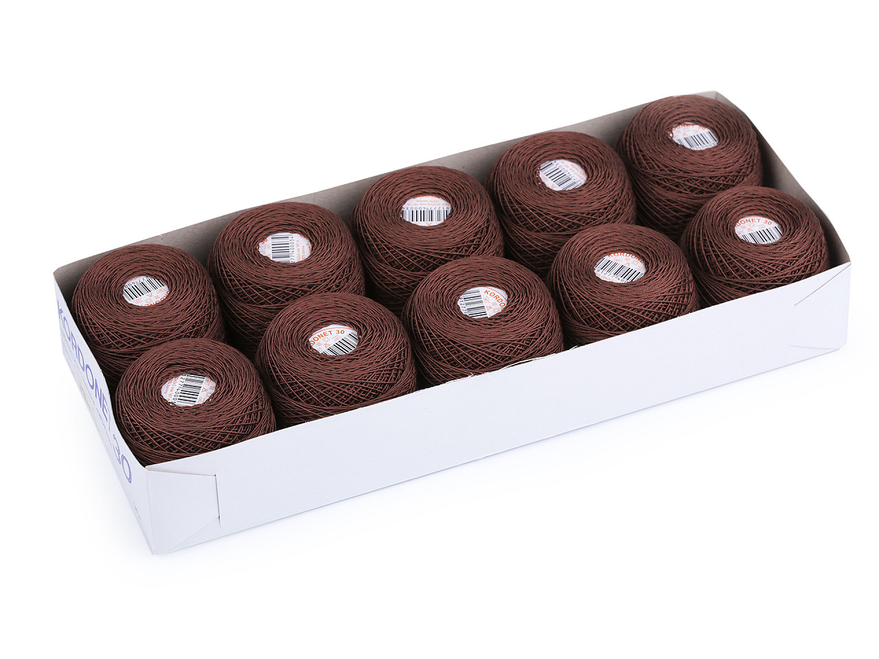 Cotton yarn kordonet 10; 15; 30; 50; 60; 80 - White (10 Pieces)