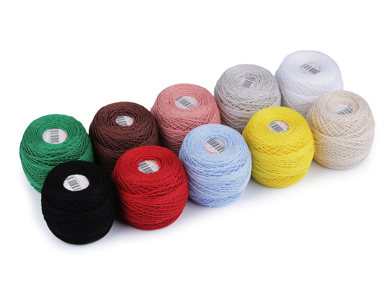 Cotton yarn kordonet 10; 15; 30; 50; 60; 80 - White (10 Pieces)