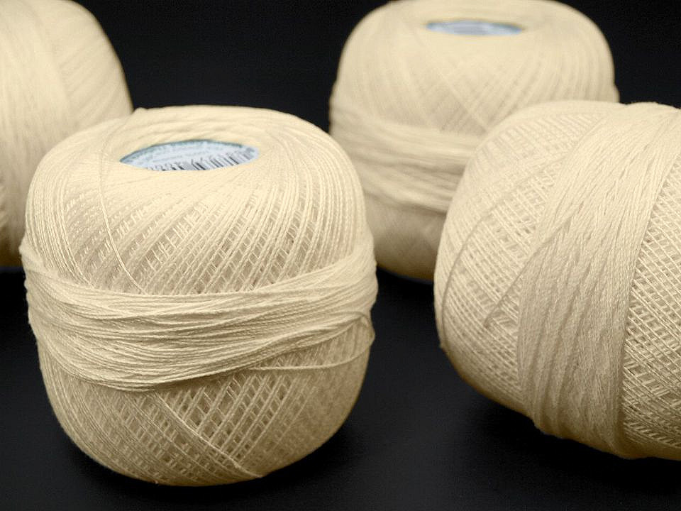 Cotton yarn kordonet 10; 15; 30; 50; 60; 80 - White (10 Pieces)