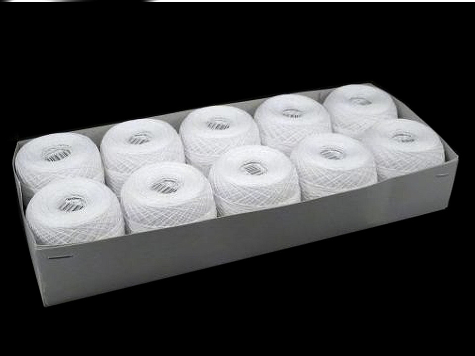 Cotton yarn kordonet 10; 15; 30; 50; 60; 80 - White (10 Pieces)