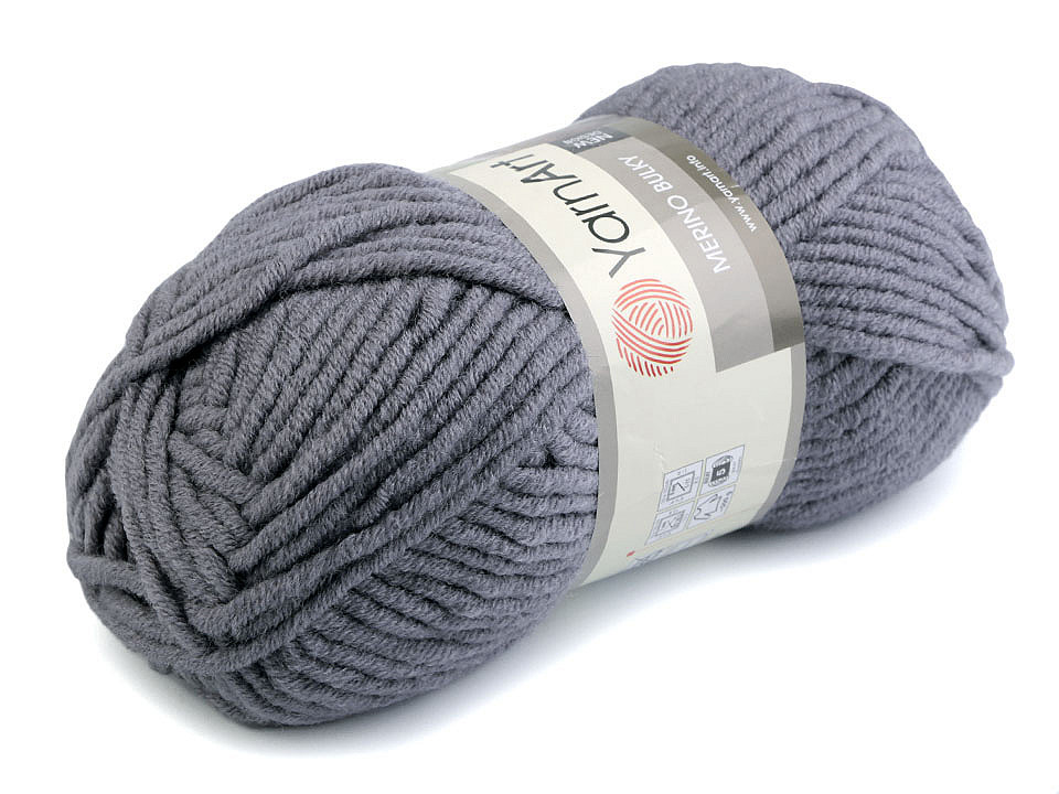 Knitting yarn 100g merino bulky - Gray hematite (1 Piece)