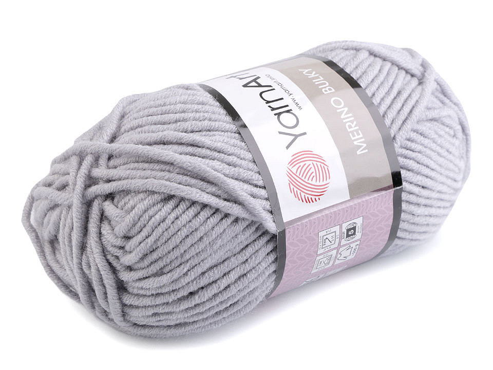 Knitting yarn 100g merino bulky - Gray hematite (1 Piece)