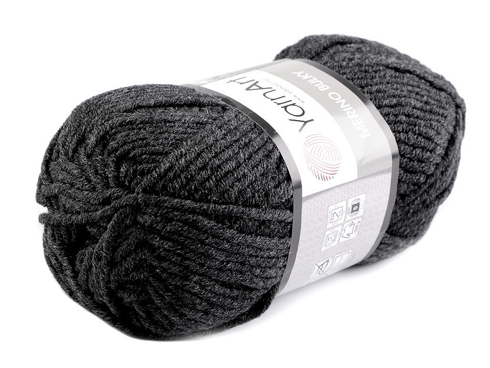 Knitting yarn 100g merino bulky - Gray hematite (1 Piece)