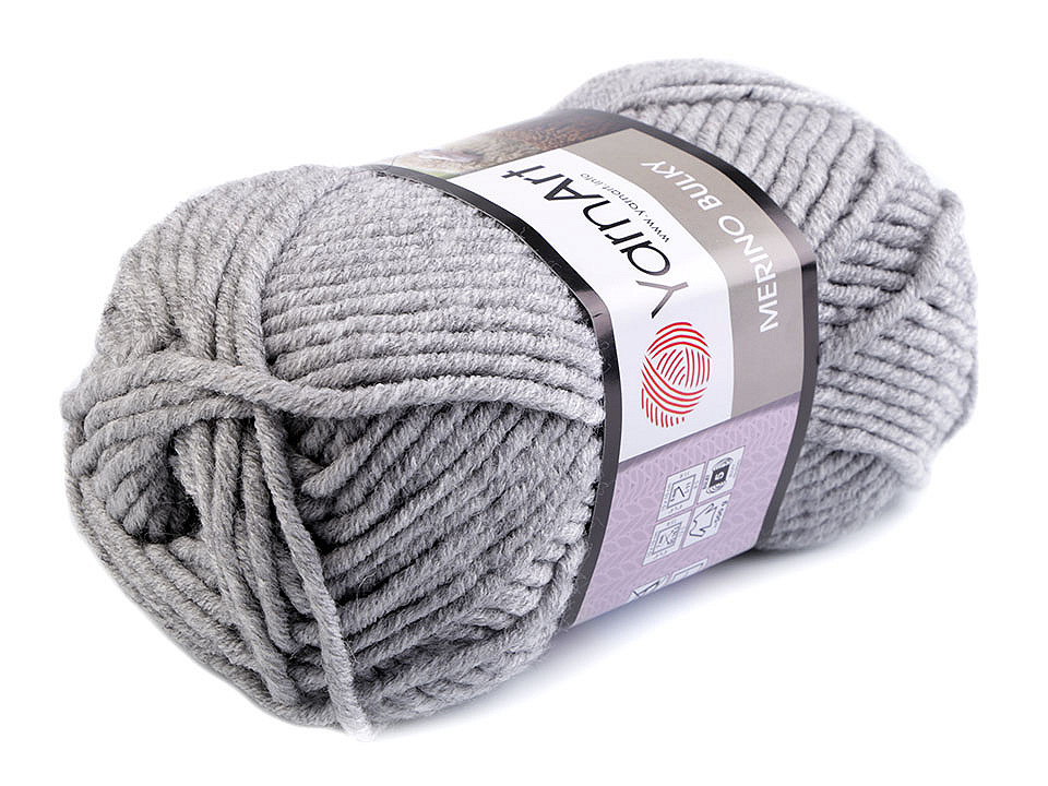 Knitting yarn 100g merino bulky - Gray hematite (1 Piece)