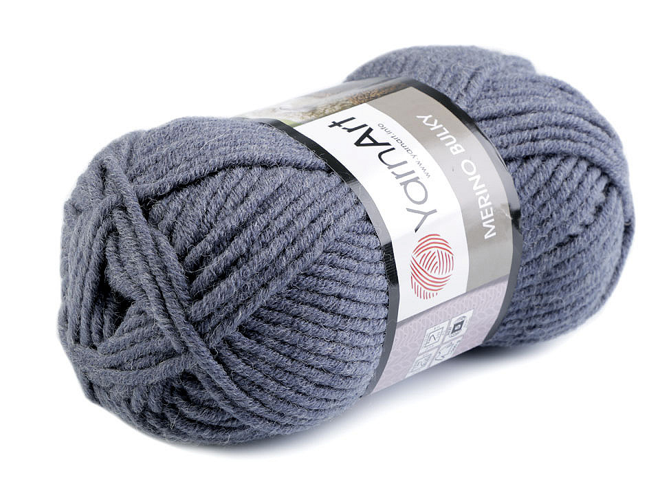 Knitting yarn 100g merino bulky - Gray hematite (1 Piece)