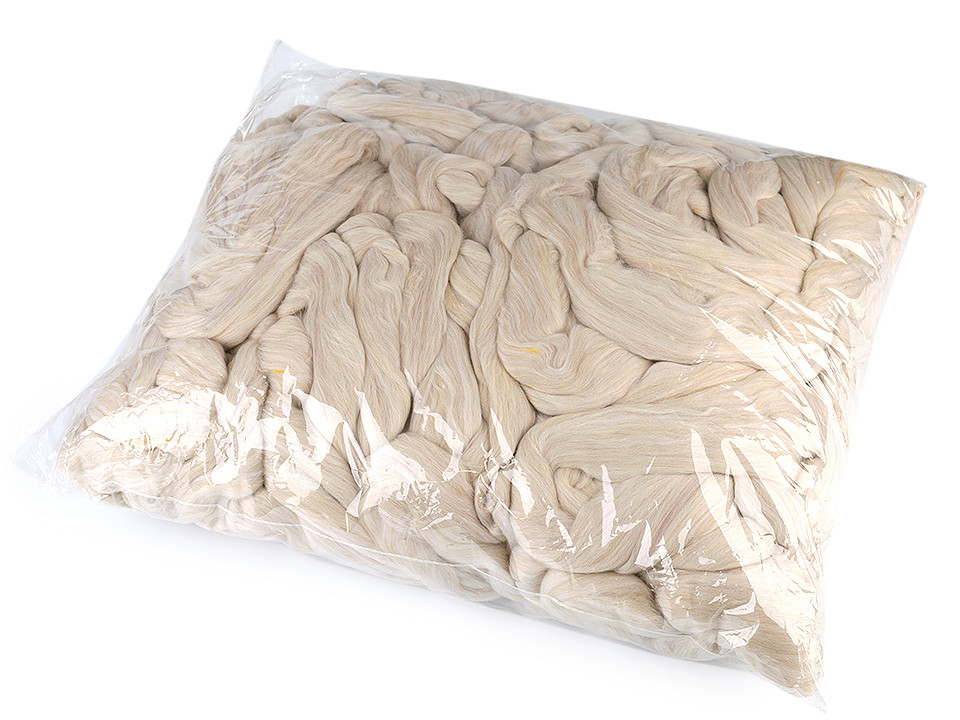 Chunky yarn extra strong, super soft 1000 g combed - Lightbeige (1 Piece)