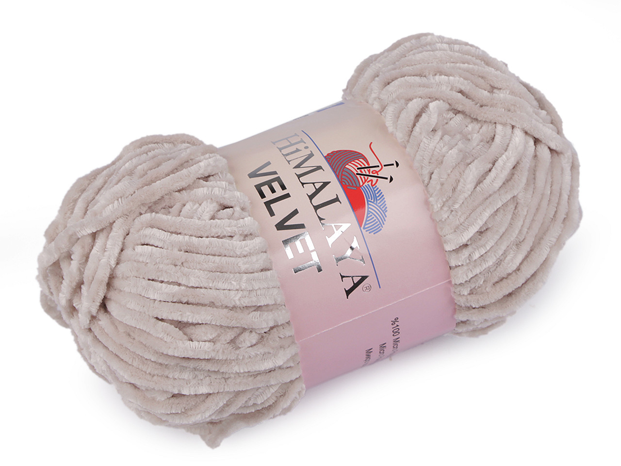 Chenille knitting yarn 100 g velvet - Lightbeige (1 Piece)