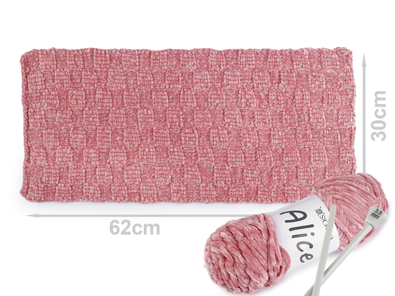 Chenille knitting yarn 100 g alice - Blue light (1 Piece)