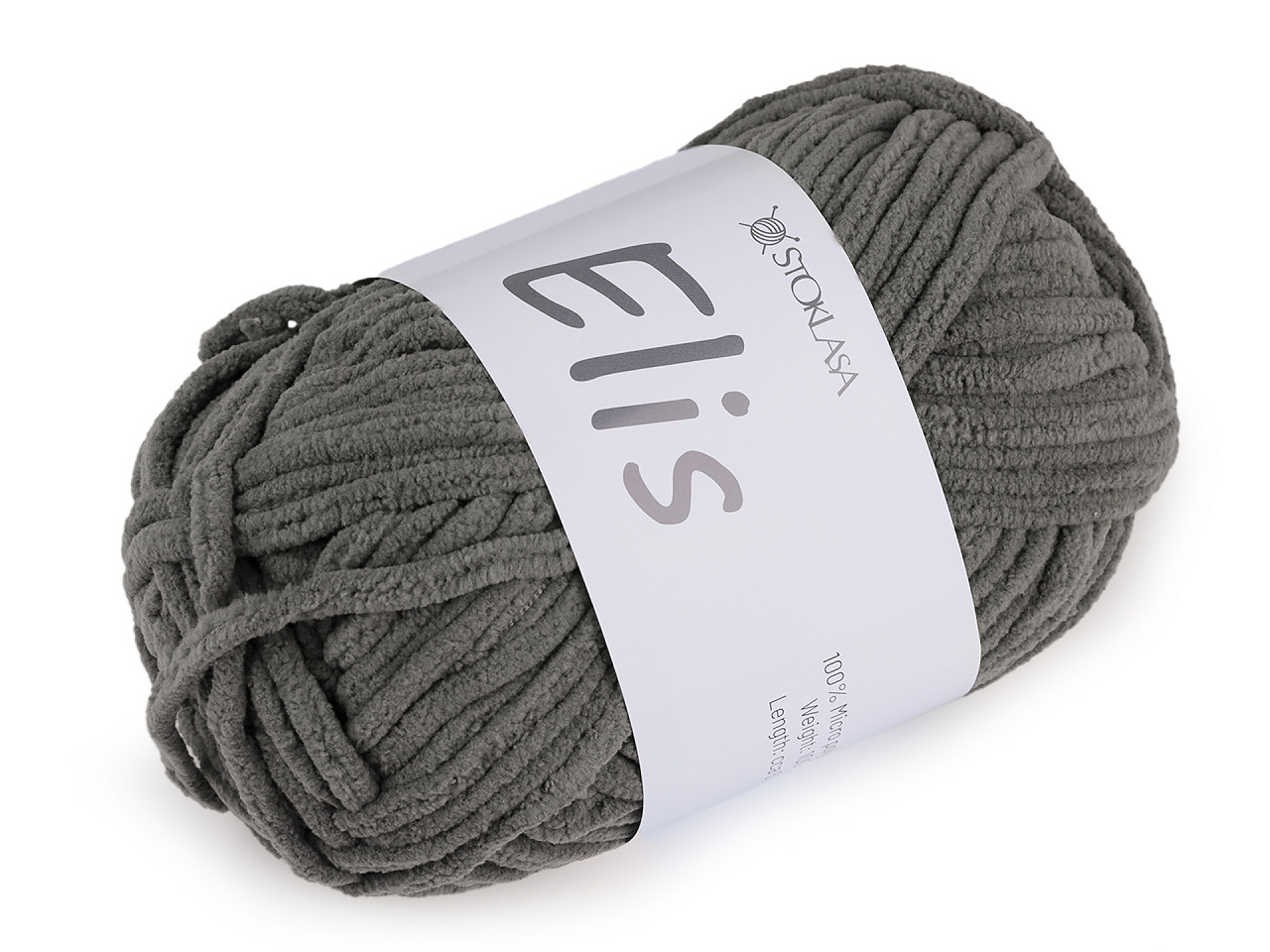 Chenille knitting yarn 100 g elis - White (1 Piece)