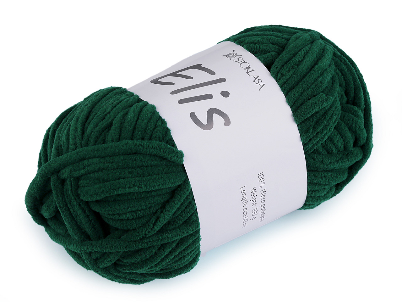 Chenille knitting yarn 100 g elis - White (1 Piece)