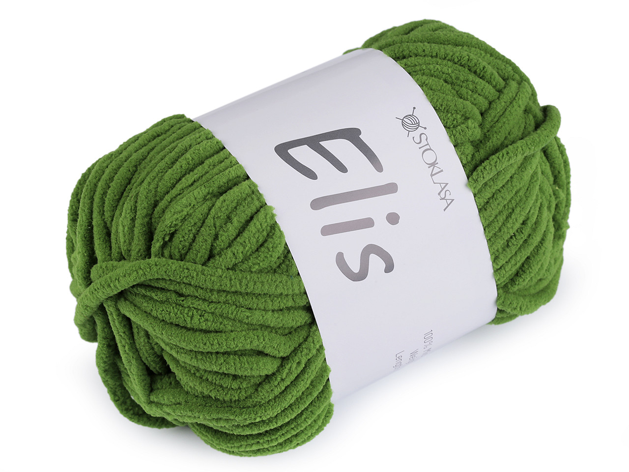 Chenille knitting yarn 100 g elis - White (1 Piece)