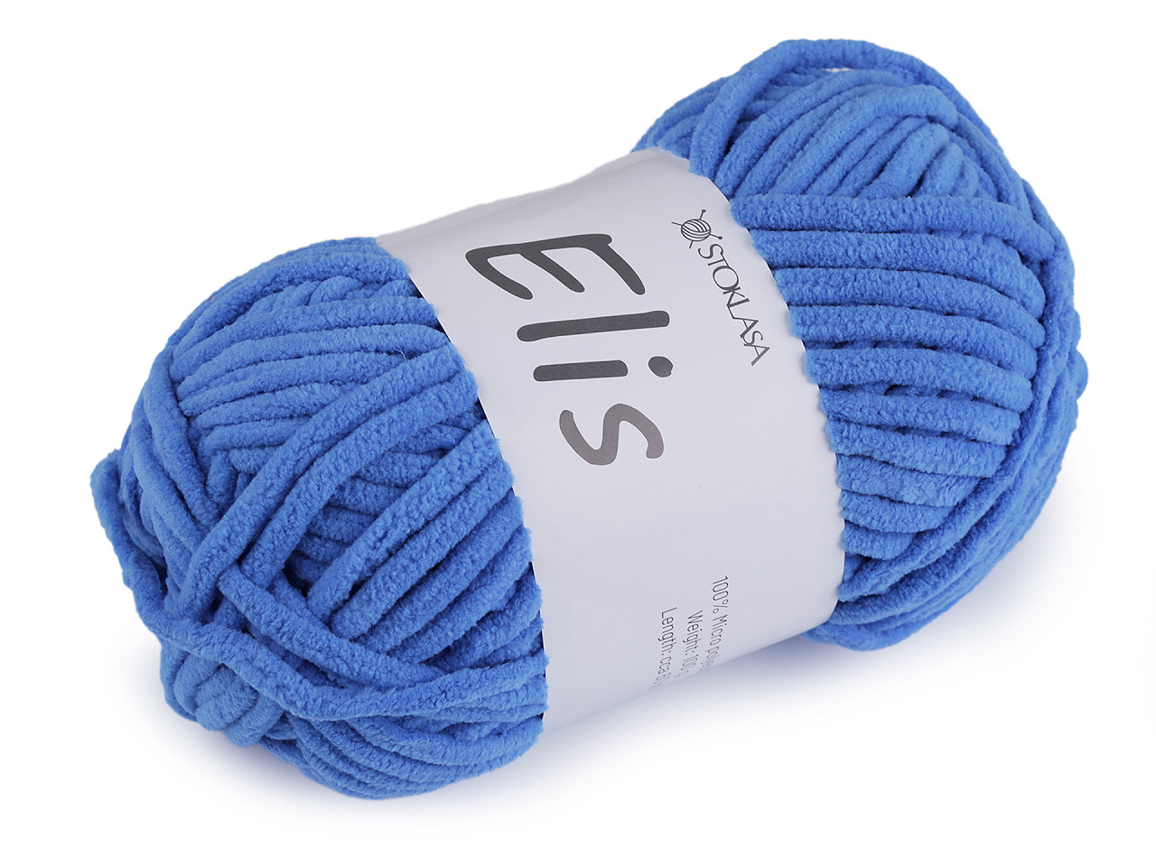 Chenille knitting yarn 100 g elis - White (1 Piece)