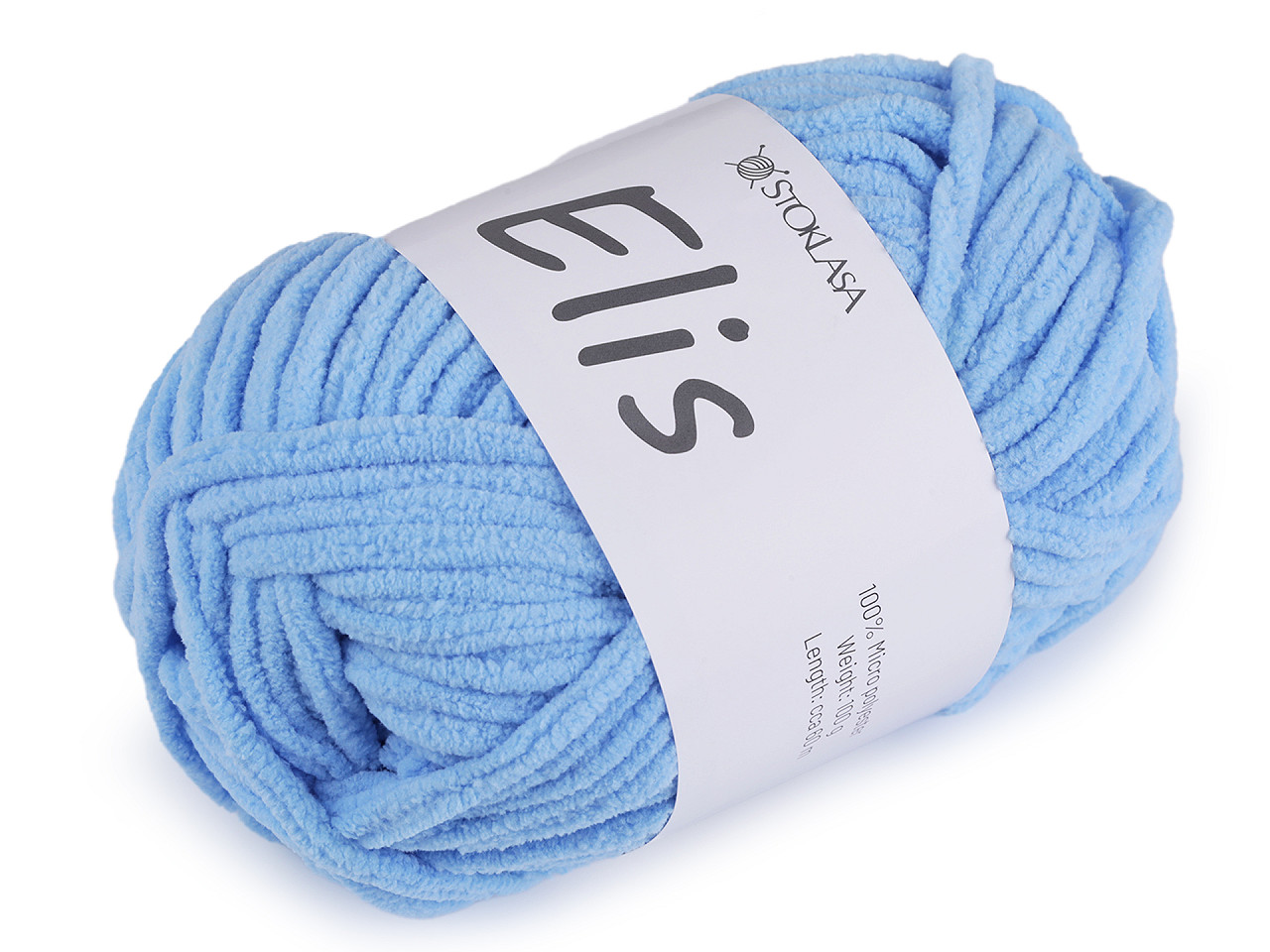 Chenille knitting yarn 100 g elis - White (1 Piece)