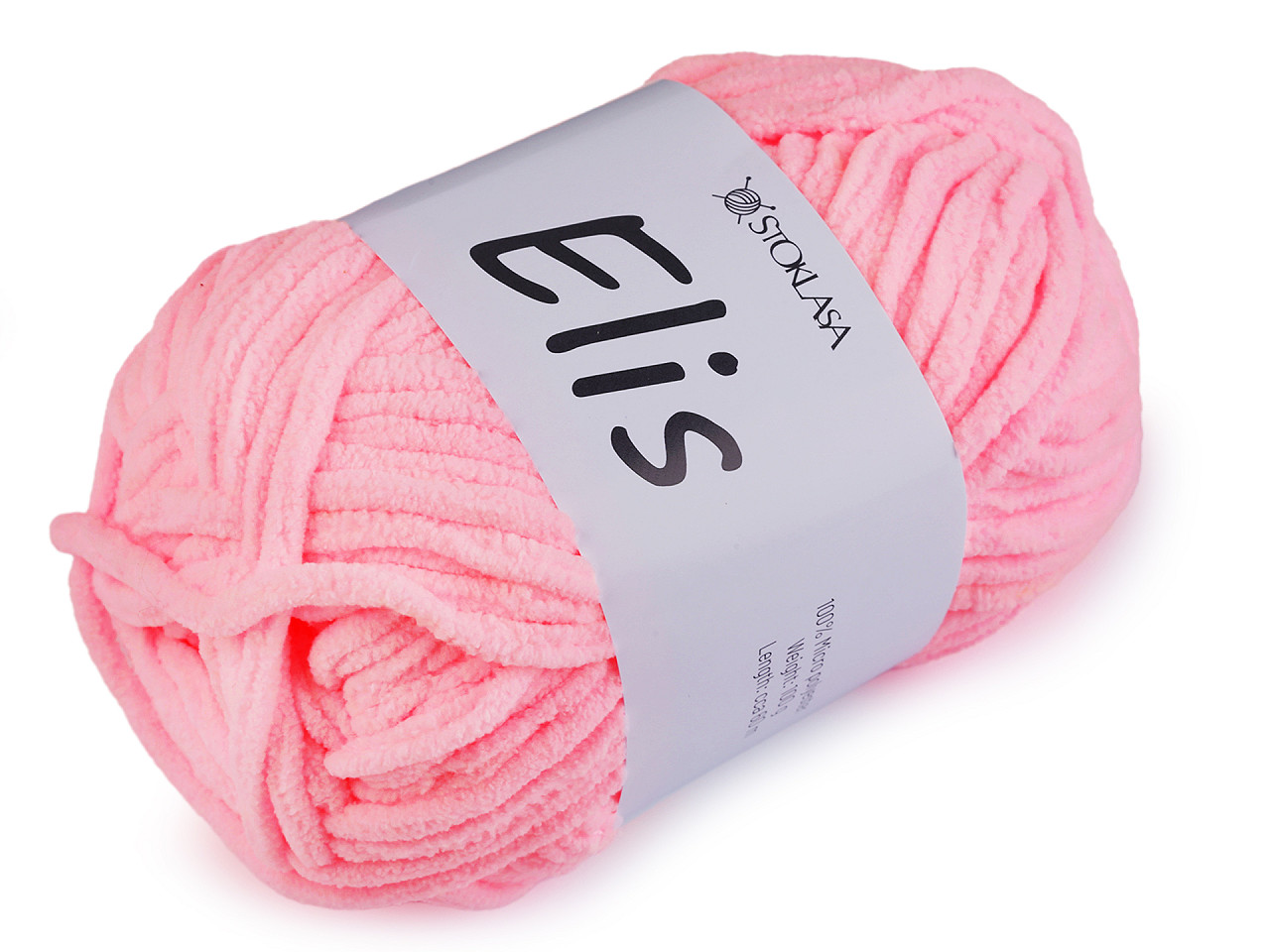 Chenille knitting yarn 100 g elis - White (1 Piece)