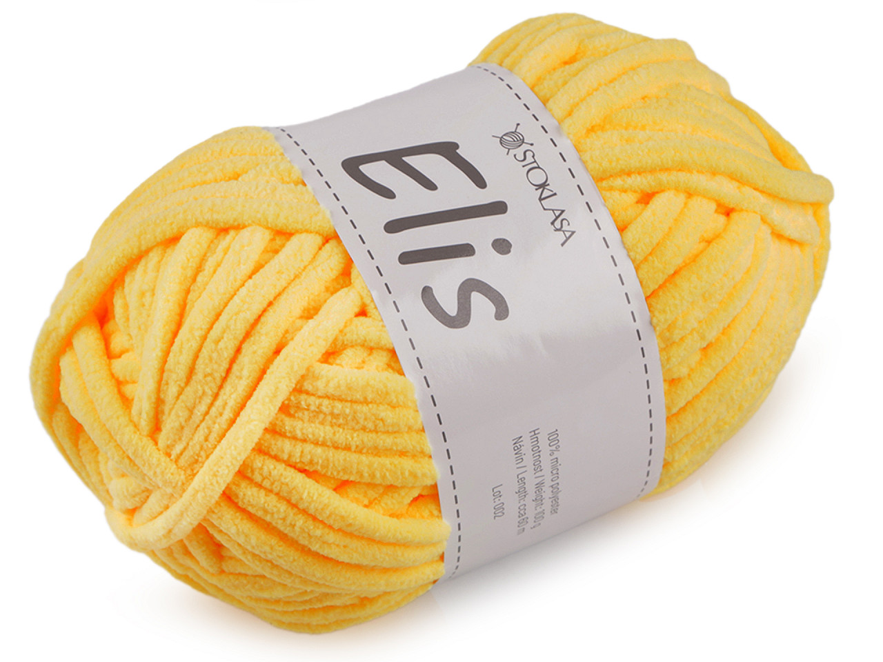 Chenille knitting yarn 100 g elis - White (1 Piece)