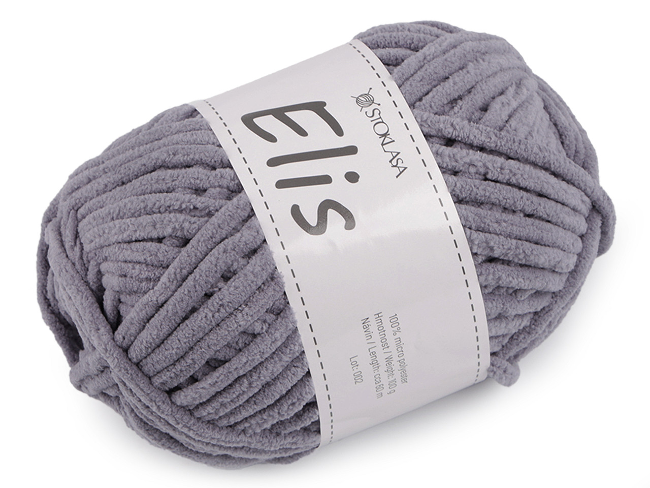 Chenille knitting yarn 100 g elis - White (1 Piece)