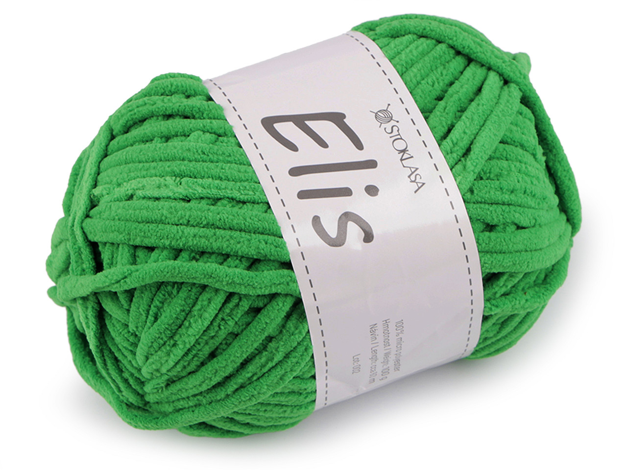 Chenille knitting yarn 100 g elis - White (1 Piece)