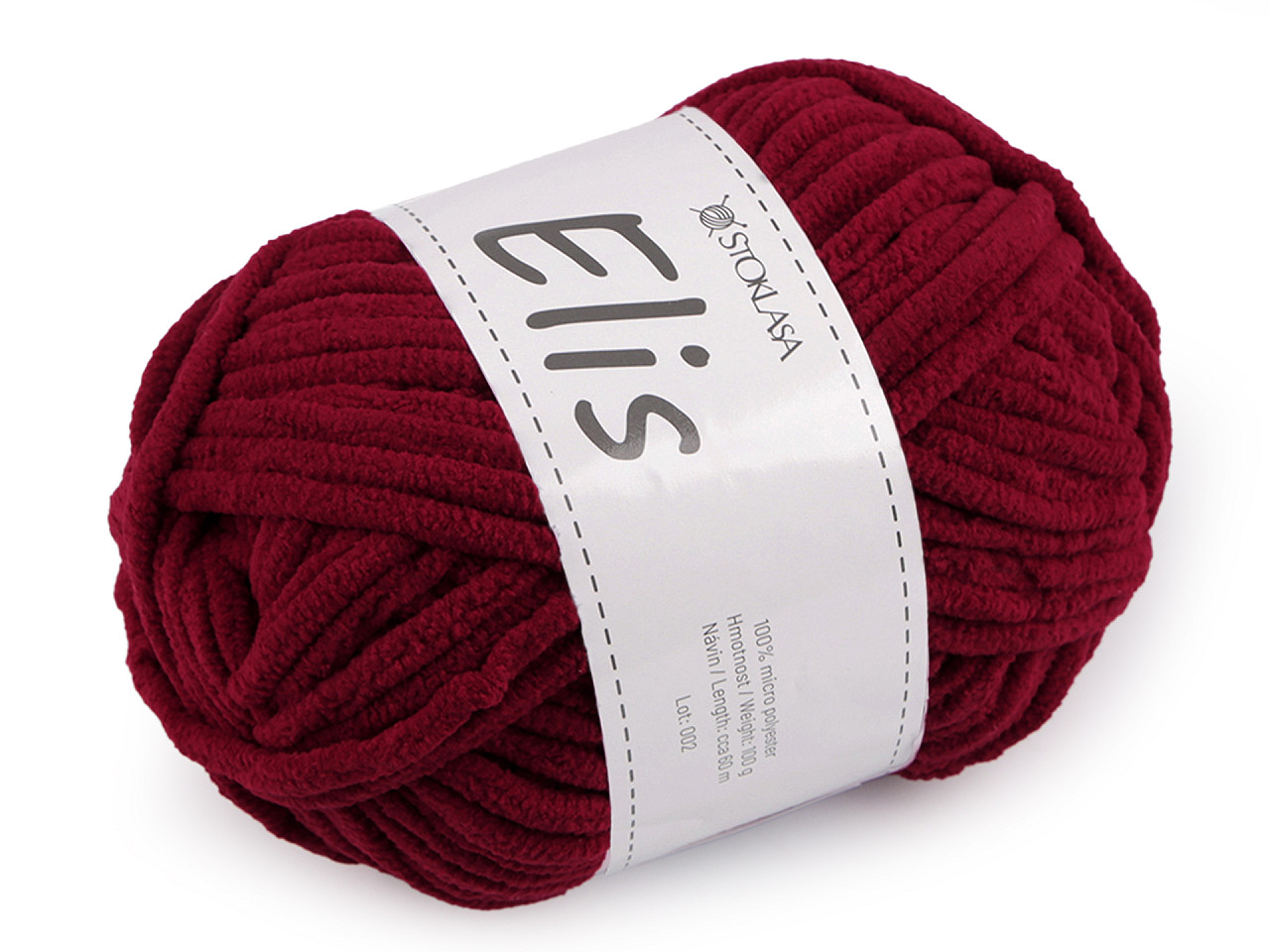 Chenille knitting yarn 100 g elis - White (1 Piece)