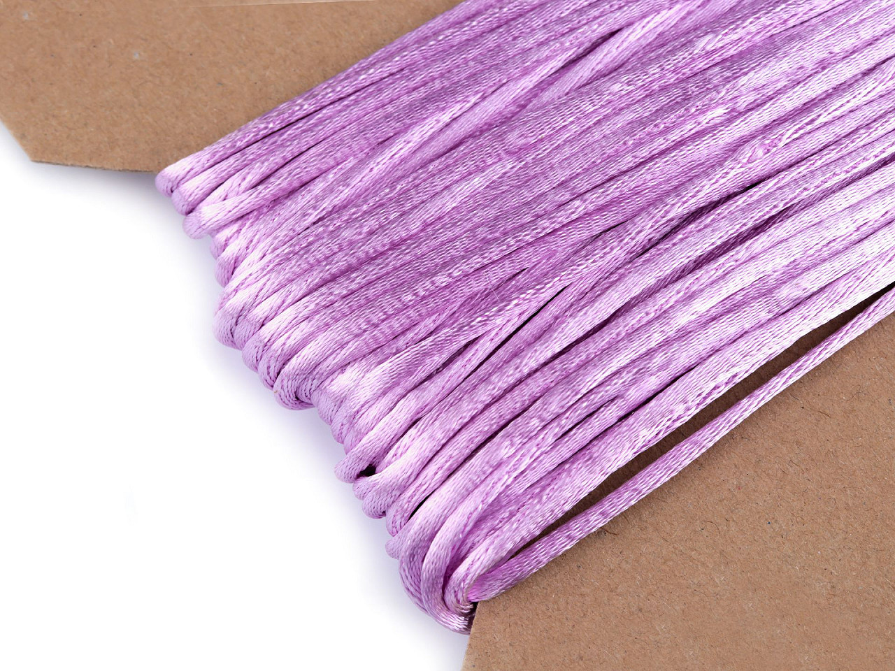 100% polyester rattail satin cord ø2mm - Red (25 Meters)