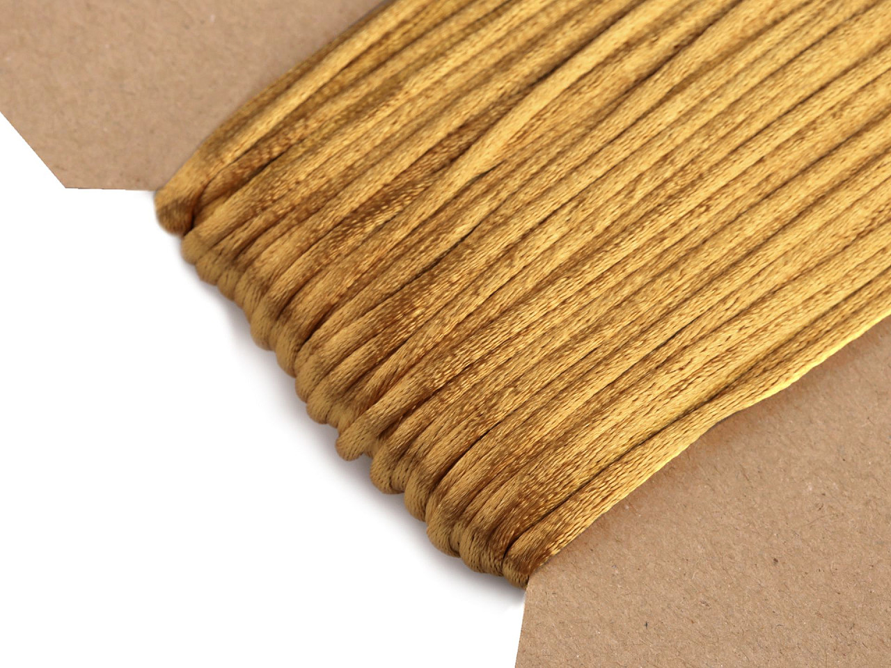 100% polyester rattail satin cord ø2mm - Red (25 Meters)