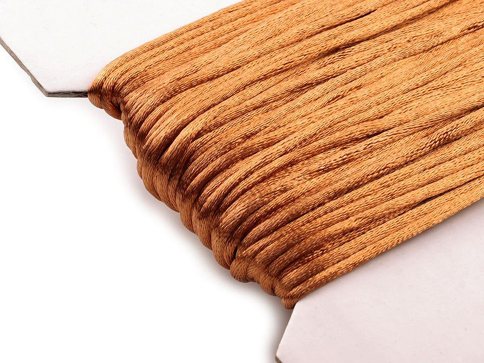 100% polyester rattail satin cord ø2mm - Red (25 Meters)