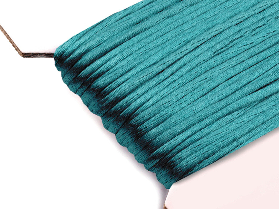 100% polyester rattail satin cord ø2mm - Red (25 Meters)