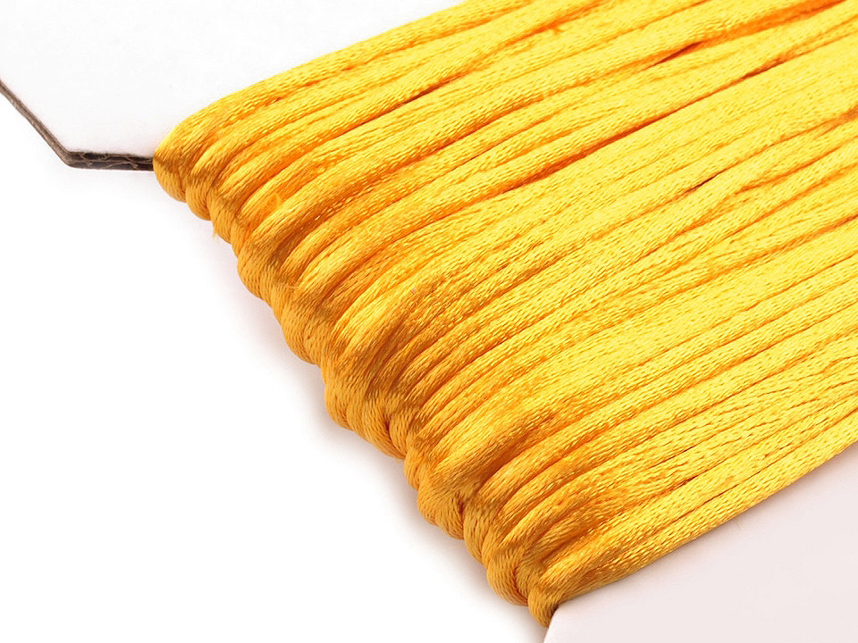 100% polyester rattail satin cord ø2mm - Red (25 Meters)