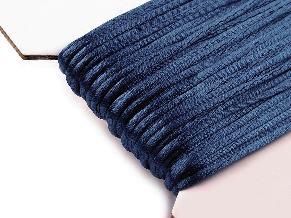 100% polyester rattail satin cord ø2mm - Red (25 Meters)