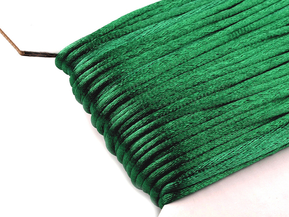 100% polyester rattail satin cord ø2mm - Red (25 Meters)