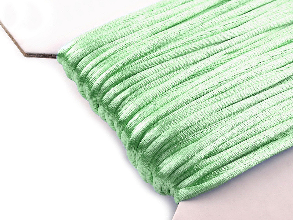 100% polyester rattail satin cord ø2mm - Red (25 Meters)