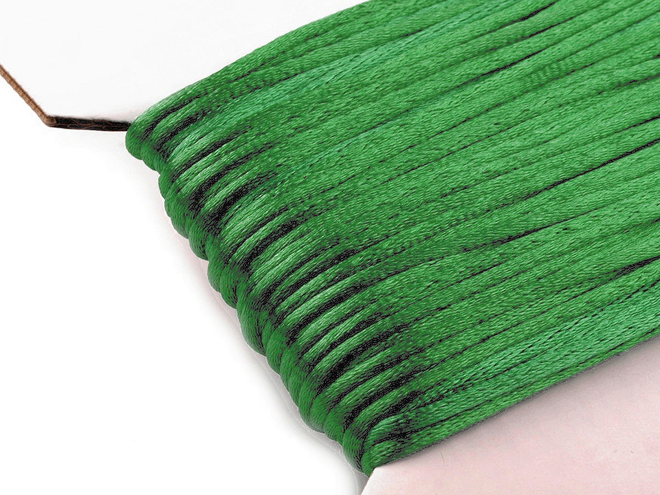 100% polyester rattail satin cord ø2mm - Red (25 Meters)