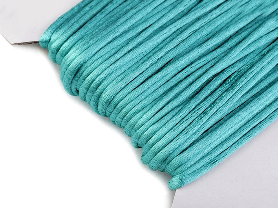 100% polyester rattail satin cord ø2mm - Red (25 Meters)