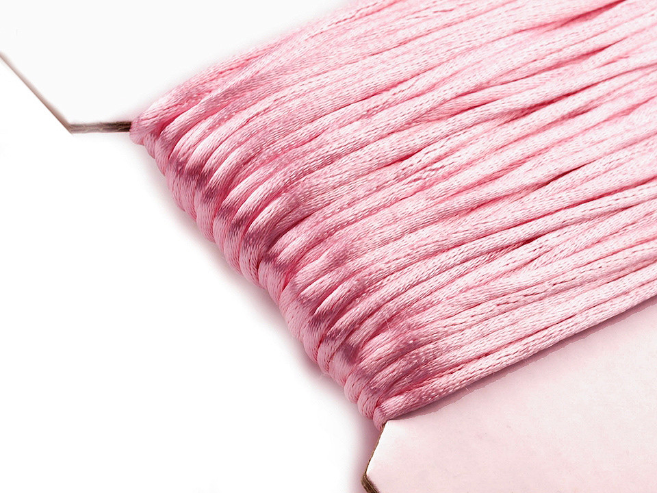 100% polyester rattail satin cord ø2mm - Red (25 Meters)