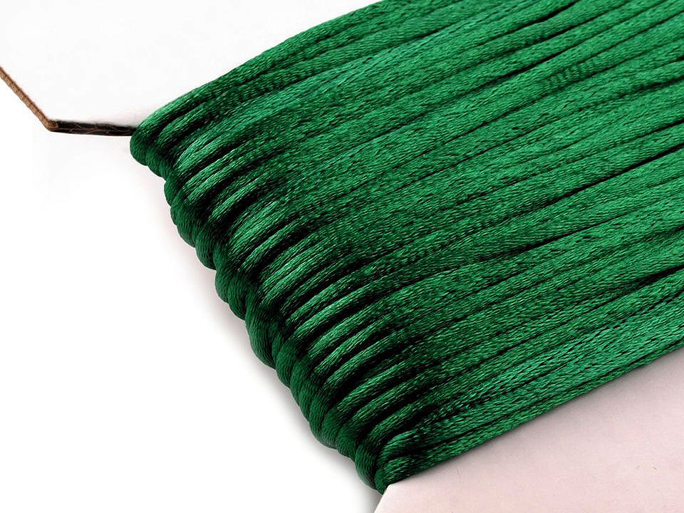 100% polyester rattail satin cord ø2mm - Red (25 Meters)