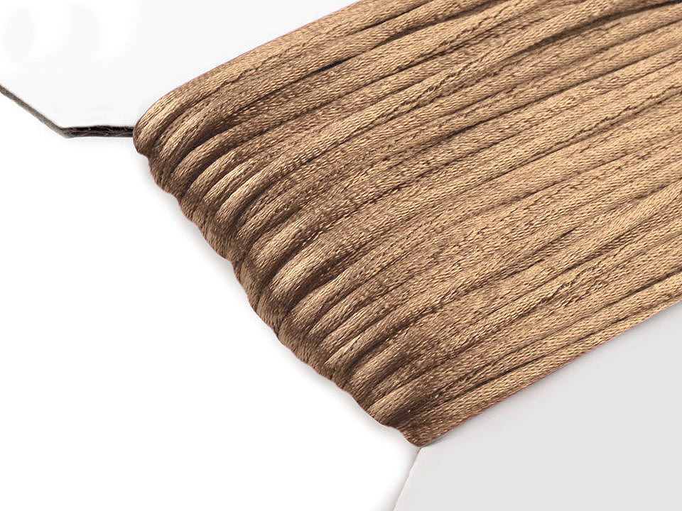 100% polyester rattail satin cord ø2mm - Red (25 Meters)