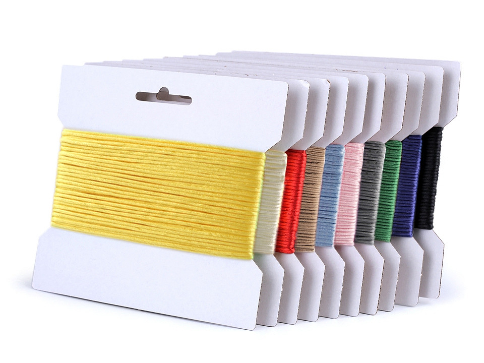 100% polyester rattail satin cord ø2mm - Red (25 Meters)