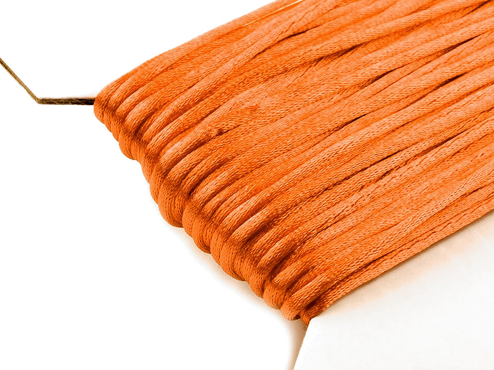 100% polyester rattail satin cord ø2mm - Red (25 Meters)