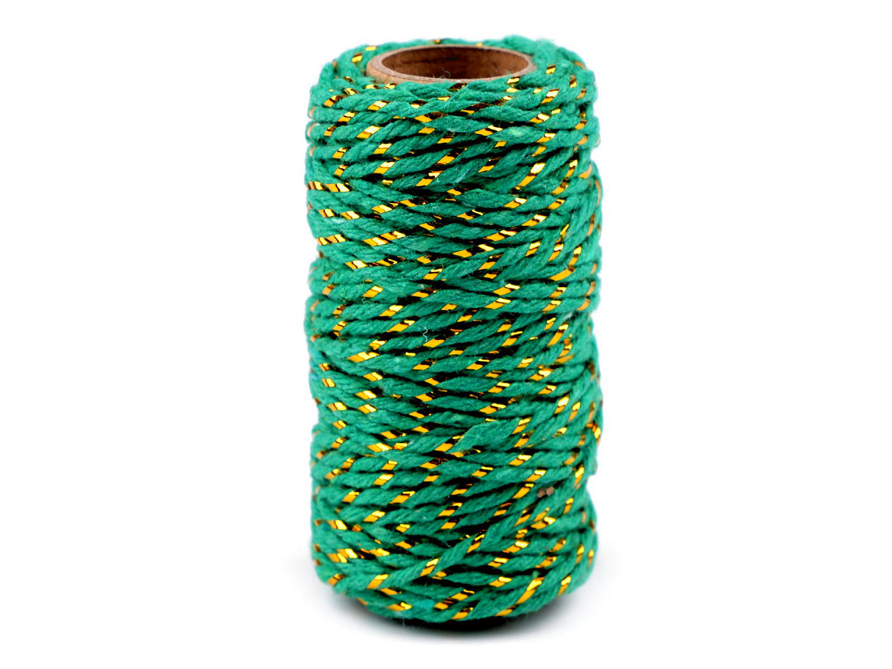 Christmas twisted twine / string with lurex ø1.5 mm - Green (1 Piece)